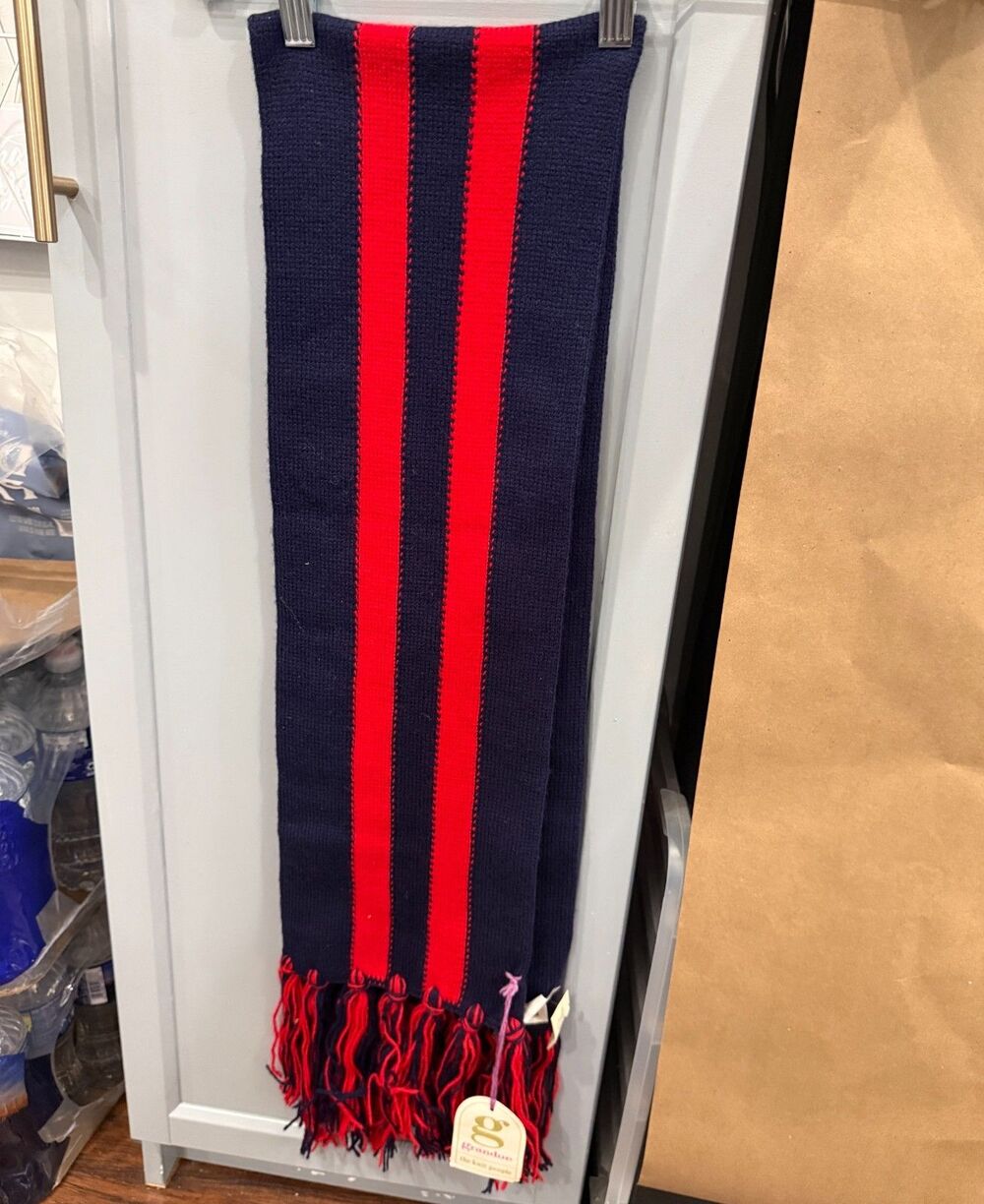 Navy and Red Scarf - Grandoe - Vintage NWT Scarf WPL9633